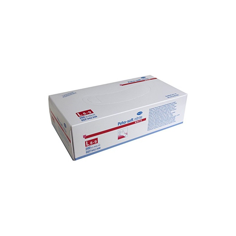 Peha - Soft Nitrile White Nitrile Gloves Size L (8-9)