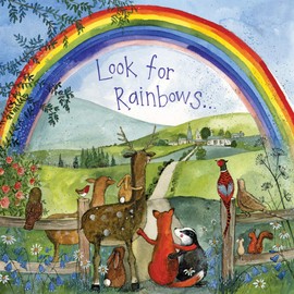 Alex Clark Look for Rainbows Greeting Foil Card - Bird - Floral - Animal - Nature - Wildlife - Greeting Card - Cards To Celebrate - Designed and Printed in the UK…