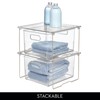 InterDesign iDesign Stackable Plastic Bathroom Storage Handles-Set of 4-Clear 10.53