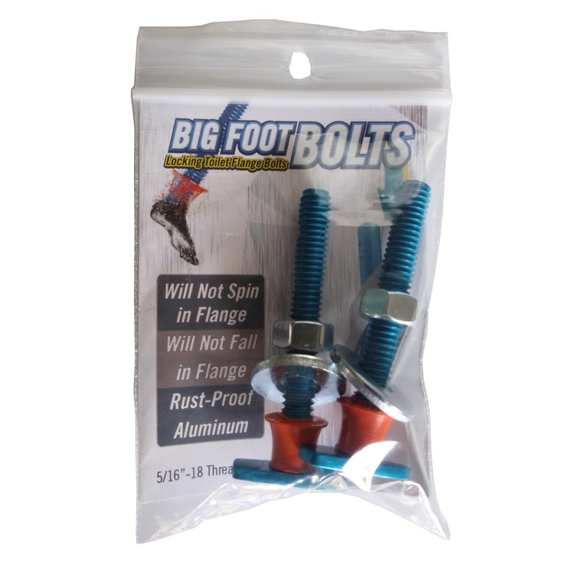 Big Foot Toilet Bolts - No Spin Toilet Flange Bolts