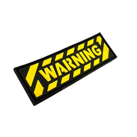 Warning Tactical PVC Velcro Emblem Badge Patch (Yellow)