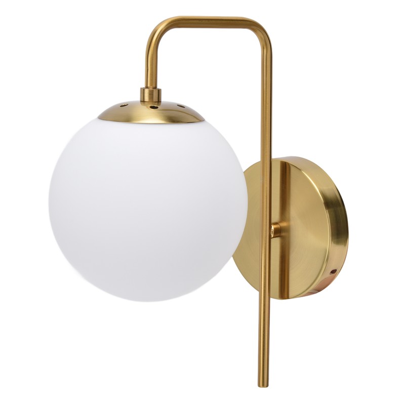 Nordic Modern E27 Glass Ball LED Wall Light Frosted Texture