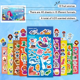 Scratch and Sniff Stickers,Stickers for Kids, HORIECHALY Scented Stickers, 520+ Smelly Stickers as Reward,Best Gift for Parents & Teachers.