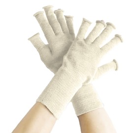 Dot Japan Kyoto Nishijin Silk Gloves with UV Protection Rate Over 99.9%, Made in Japan, Women's, Men's, Handcare Smartphone Compatible, Finger Opening, Aloe Blending, Akanedo, Adult Gloves,