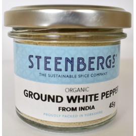 Steenbergs Organic Ground White Pepper Standard Jar - 45g