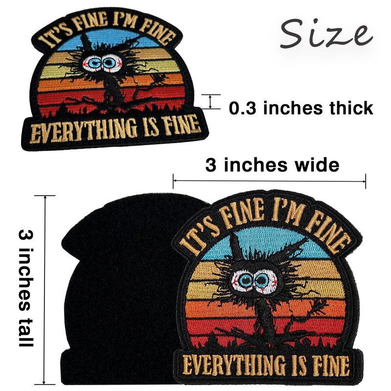 Its Fine Im Fine Everything is Fine Cat Morale Patch