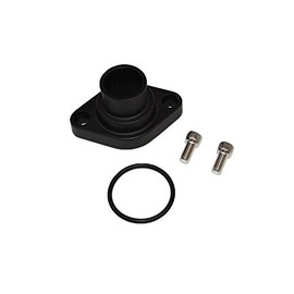 A-Team Performance - Straight Up Style Water Neck Thermostat Housing - Compatible with SBC BBC Chevy Hot Rod Rat Rod 283 302 305 327 350 383 396 427 454 502 Black