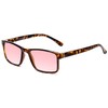 Medspex Pink FL-41 Tinted Reading Glasses +4.00 Tortoise Havana Light