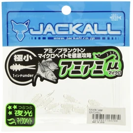 JACKALL Worm Ami Ami Micro 1 Inch Under (approximately 25mm) Clear Glow Crash Lure