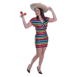 Bristol Novelty AC527 Mexican Lady Dress Costume (UK 10-14)