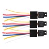 3pcs DC12V 80A LED Flasher Relay Waterproof Shockproof 5‑Pin Car