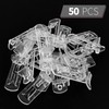 Rierdge 50 Pcs Plastic Locking Shelf Pins 5mm, 3/4" Clear