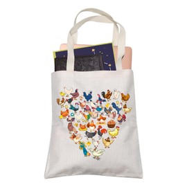 Chickens Owner Shopping Bag Funny Farm Animal Party Gift for Chickens Eggs Lover Eater Travel Tote Bag (Chickens)