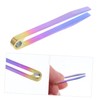 SHINEOFI Mini Titanium Keychain Tweezers Lightweight Tool for Camping Travel
