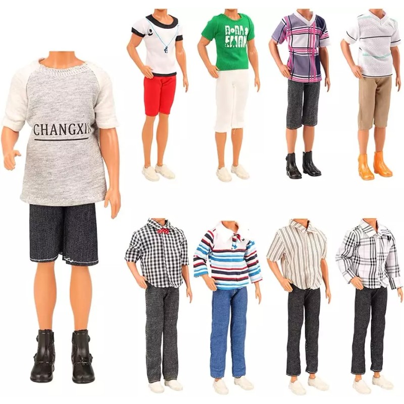 Miunana Lot 8 Items Doll Clothes for Ken Doll Random