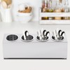 SNKOURIN Stainless Steel Utensil Holder,Cylinder Flatware Silverware Utensil Holder Organizer