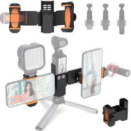 Honbobo Omso Pocket 3 Dual Phone Holder Compatible with Omso Pocket 3 Adapter Mount Pocket 3 Extension Bracket Accessories Compatible with DJI Pocket 3