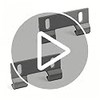 2 PCS Gray Plastic Shower Door Bottom Hook Guide with