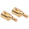 2pcs 0GA Wire Reducer Terminal Connector Pure Copper Gold Plated
