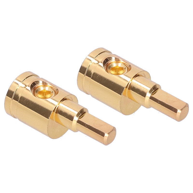 2pcs 0GA Wire Reducer Terminal Connector Pure Copper Gold Plated