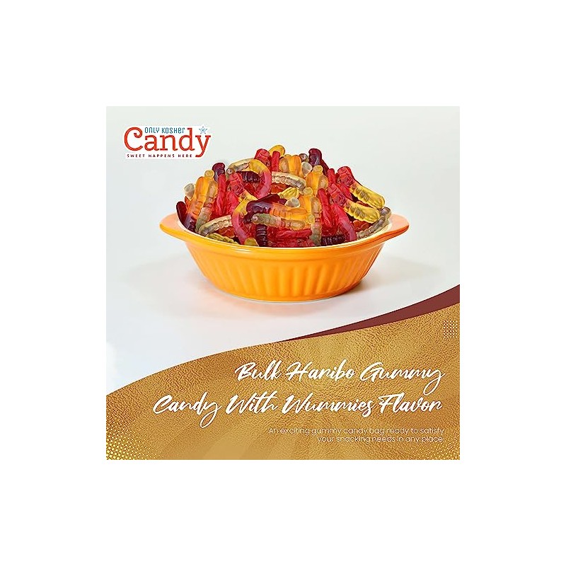 Only Kosher Candy Bulk Haribo Gummy Candy Wummies Flavor, Kosher