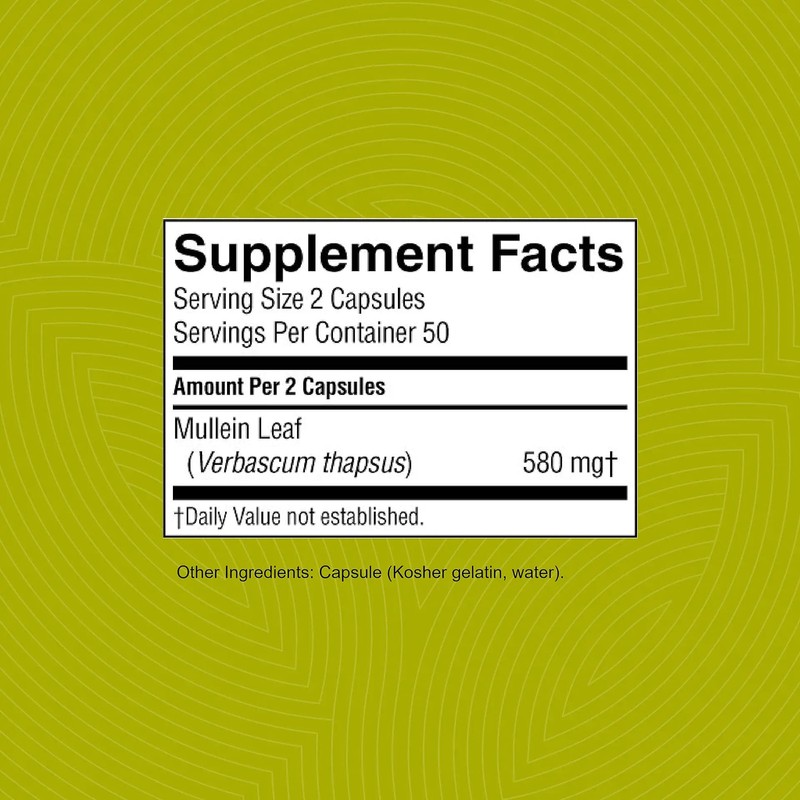 Nature's Sunshine Mullein, 100 Capsules