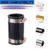2pcs Flexible PVC Coupling for 1-1/4" Nominal Pipe, 1.61" ID