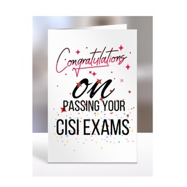 Congratulations on passing your CISI EXAMS Card, Gifts for Men or Women, Presents for Christmas, Greetings Card, Him, Her, Female, Male, A5-115_28