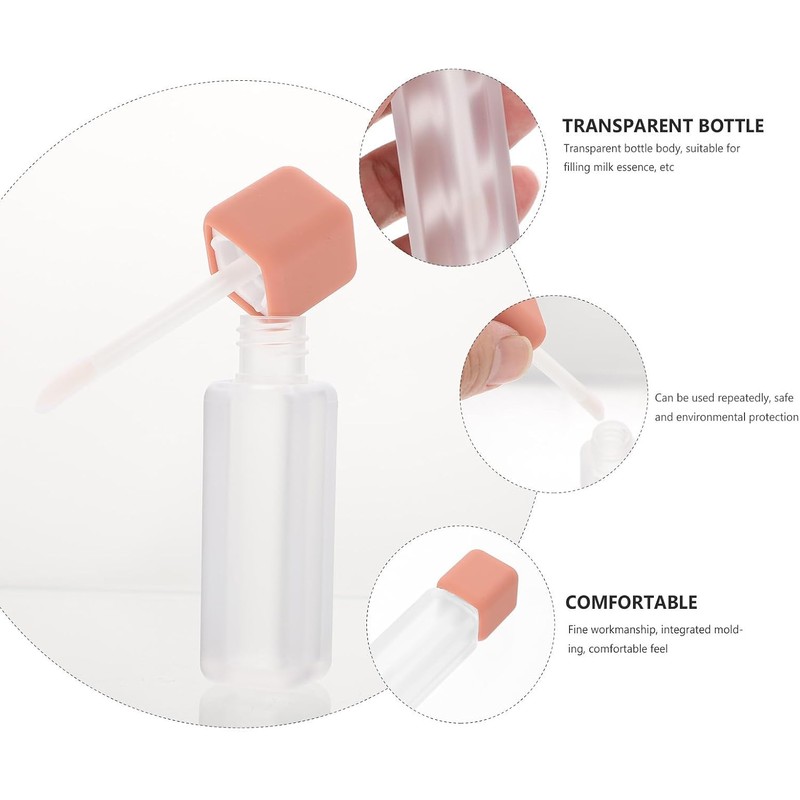 MAGICLULU 5 Piezas Tubo de Brillo Labial 6ml de Plástico