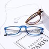 DOOViC 2 Pack Folding Reading Glasses Blue Light Blocking Spring