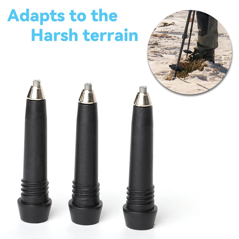 4Pcs Wear Resistant Walking Pole Metal Tips Strong Trekking Pole