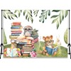 QICAIYUN Animal Reading Background Children Reading Photography Background Student Classroom