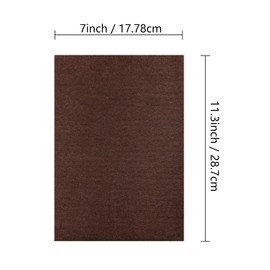 Jtnohx Felt Fabric Square, 12 Pcs Felt Sheets for Crafts, 7"×11.3" Soft Fabric Squares for Sewing Craft Supplies (Dark Brown)