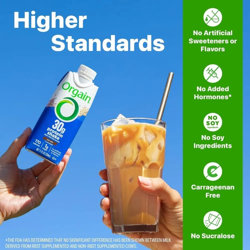 Orgain Batido De Proteínas Orgain 30 G, Café Con Leche,