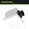 Homewerks 7141-50-G4 Bathroom Fan Integrated LED Light Ceiling Mount Exhaust