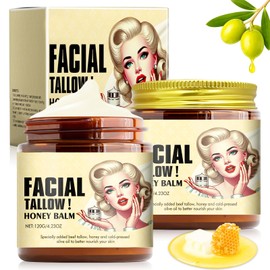 Cebo de Res para la Cara,crema de cebo de res original,Whipped Beef Tallow and Honey Balm,Cuidado de La Piel Profundamente Nutritivo,apto para pieles 