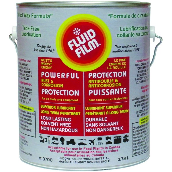 Fluid Film 1 Gallon Can Rust Inhibitor Rust Prevention Anti Corrosion Anti Rust Coating Undercoating Underbody Rust Proofing Corrosion Protection for Truck Snow Blower Mower Car Semi Tractor Bus