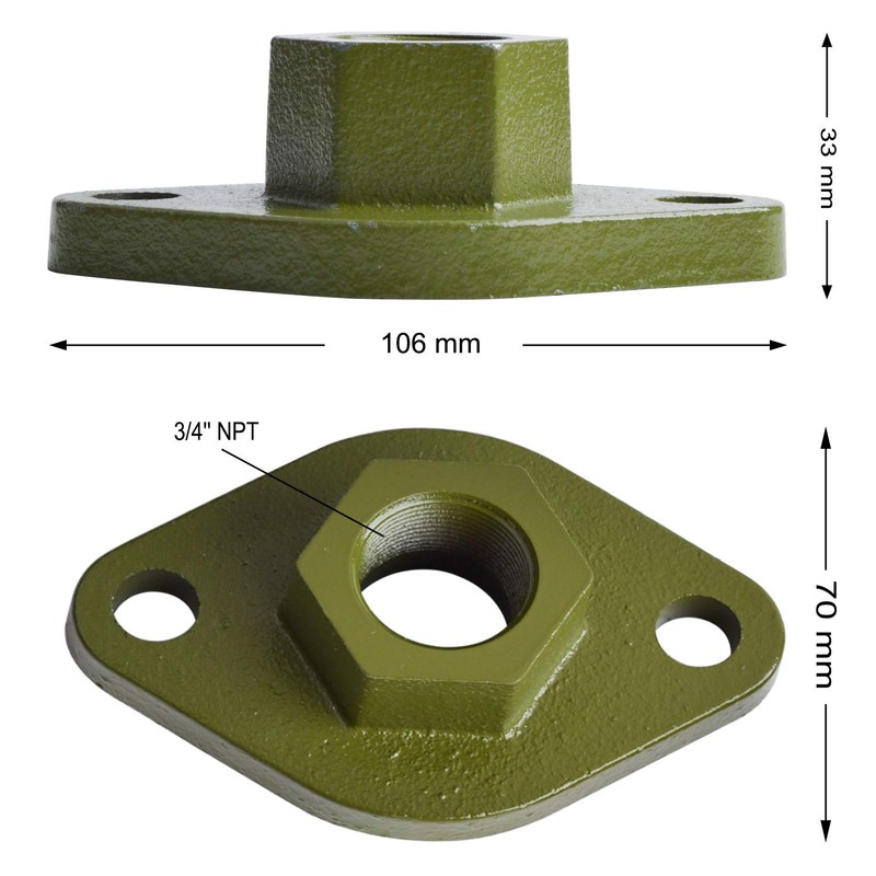 HYDRO MASTER Universal Cast Iron Flange for Circulator Pump(pair) (3/4"NPT)