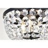 MAKLAINE Contemporary Flush Mount Light, 10 in Round Iron Frame