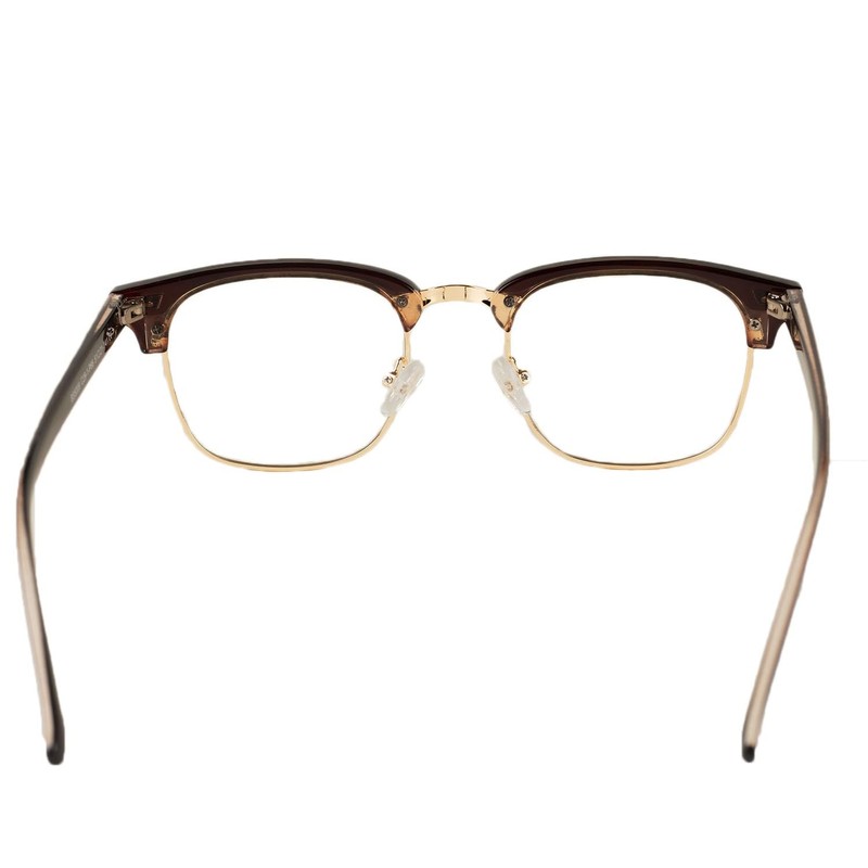 iB-iP Women's Retro Half Rim Classic Fashion Clear Lens Glasses,