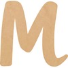 4 Inch Tall Wooden Letter M Unfinished Craft, Wood Alphabet