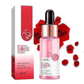 Suero Hidratante Facial De Rosa, Esencia Suave Antiedad Y Antiarrugas. Mejora La Piel Del Rostro. Cuidado Diario: Ilumina, Hidrata, Reafirma Y Revela Una Piel Radiante.