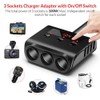 Car Chargers 100W High Power Charging Adapter 3-Socket Power Splitter