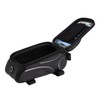 Bike Phone Mount Bag Large Capacity Waterproof Carbon Pattern PU