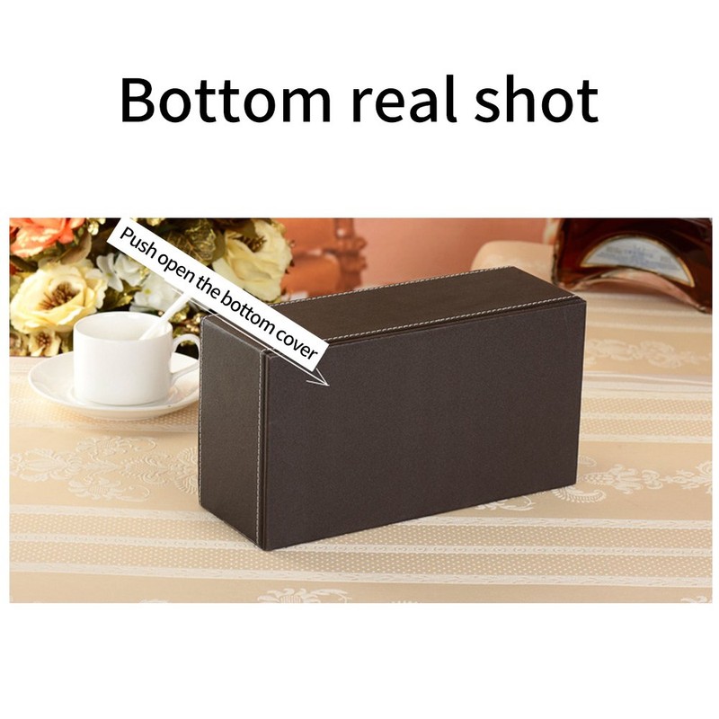 LLRY Paper Holder,Attractive Sturdy Space Tidier Case Napkin Leather Holder
