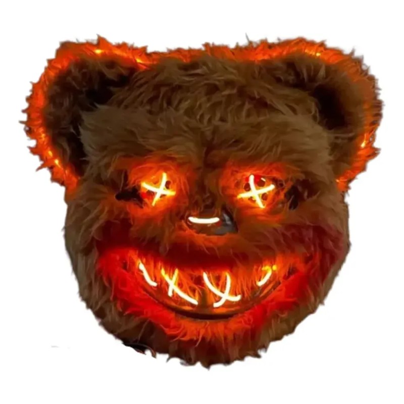 Pack 2 Mascaras Oso Y Conejo Con Luz Led Halloween