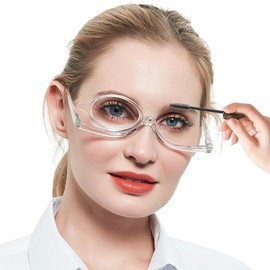 OCCI CHIARI Eye Make Up Reading Glasses Women Magnifying Eyewear Rotatable Cosmetic Eyeglasses 100 125 150 175 200 225 250 275 300 350 400 500 600(Clear 2.0)
