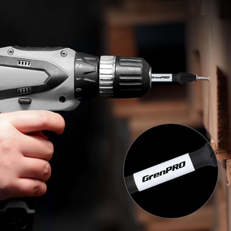 GRENPRO Screwdriving Power Bits PH2-2IN+3.5IN*4pcs Magnetic Phillips #2 Insert Bit