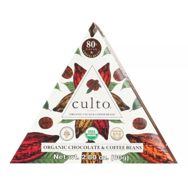 Culto Chocolate Amargo 80% Cacao Granos De Café 80g Culto Orgánico