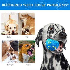 BESTZONE Dog Balls for Aggressive Chewers, Indestructible Tennis Balls for Large Dogs, Dog Balls for Automatic Dog Ball Launcher Dog Toys, Interactive Dog Toys for Fetch Game